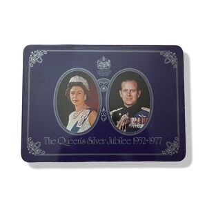 The Queen’s Silver Jubilee 1952 - 1977 Vintage Collectible Cadbury Tin